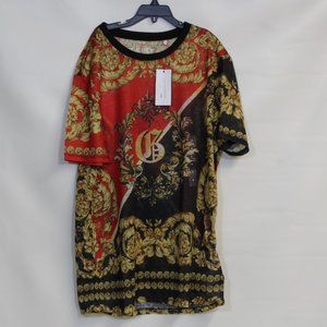 Guess Short Sleeve BSC Sheer Regal Print Crew Tee Size Small